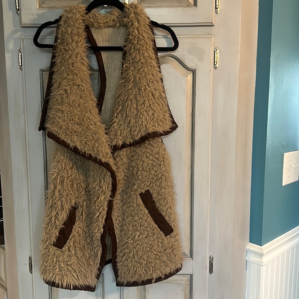 Sherpa faux fur vest